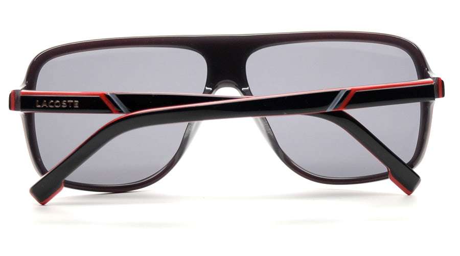 LACOSTE Men's Polarized Acetate Red Trim Modern Aviator Sunglasses (Bidding @ R1)