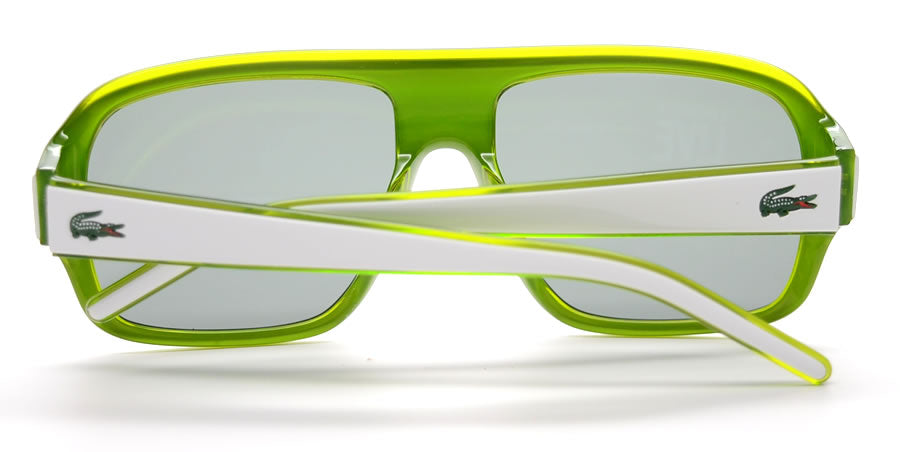 LACOSTE Unisex L!ve L643S 105 White/Green Trim Sunglasses (Bidding @ R1)