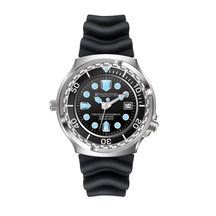 RIEDENSCHILD PRECISION INSRUMENTS GERMANY Divers Taucheruhr 1000m Helium Valve Watch image 4