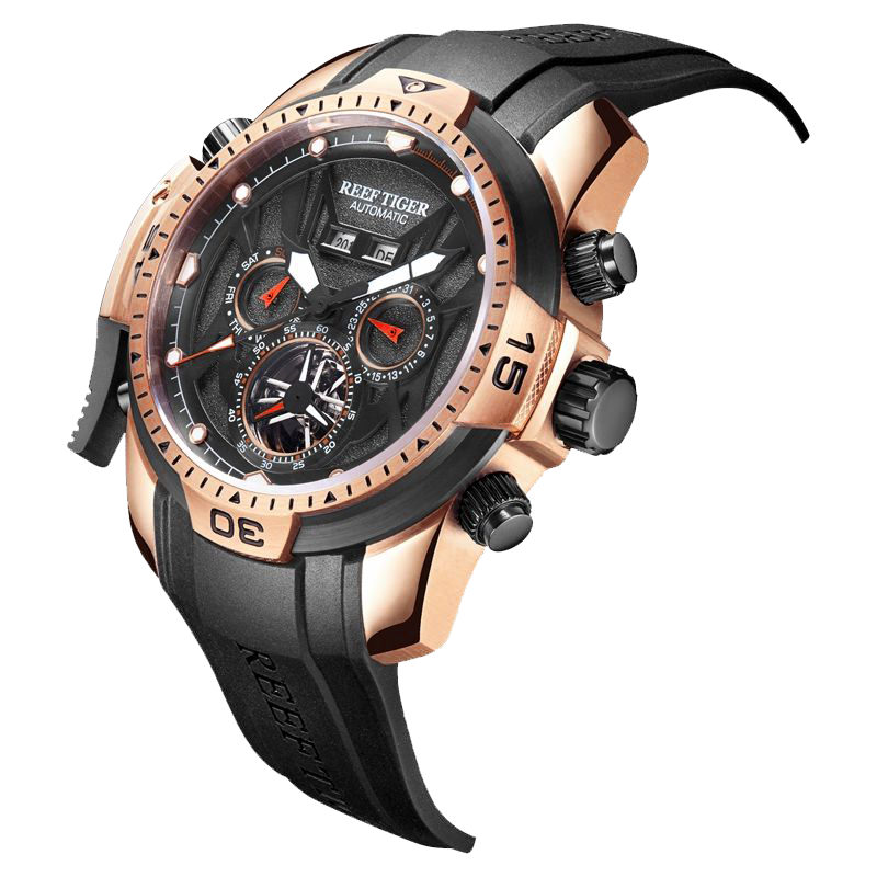 Reef Tiger Men's Aurora Transformers Skeleton Automatic Mechanical Watch image 9