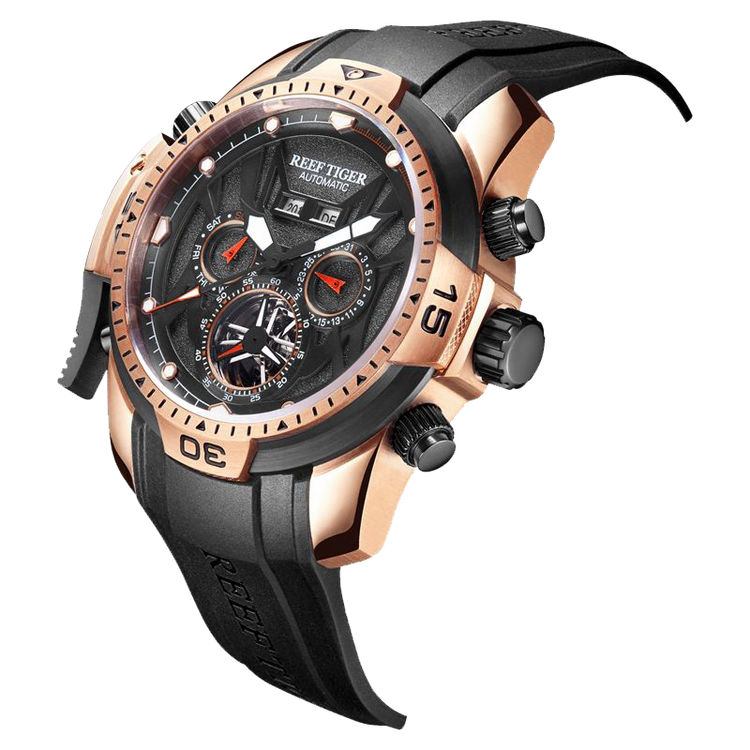 Reef Tiger Men's Aurora Transformers Skeleton Automatic Mechanical Watch image 9