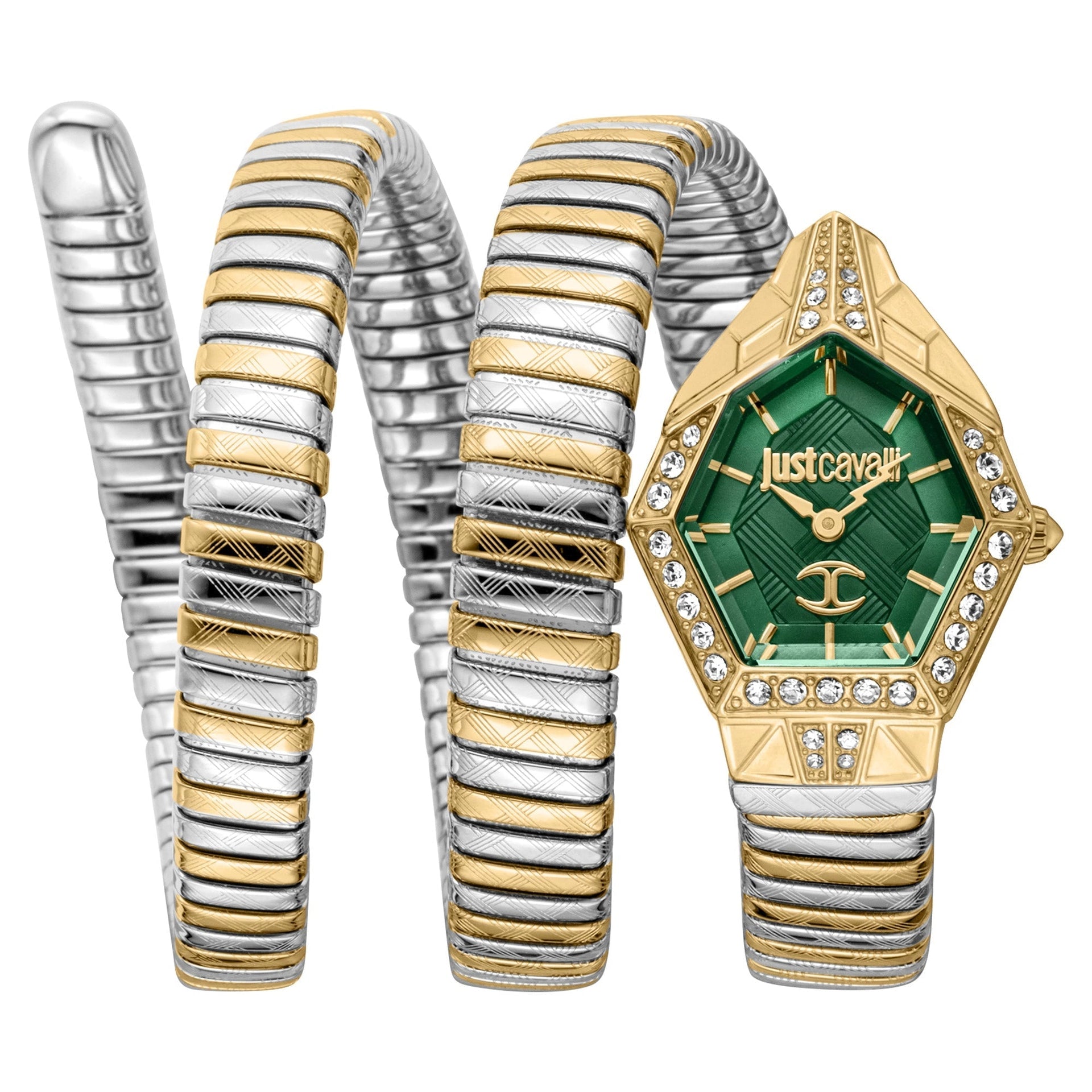 Just Cavalli Signature Snake Mesmerizing Two Tones YG Green image 0