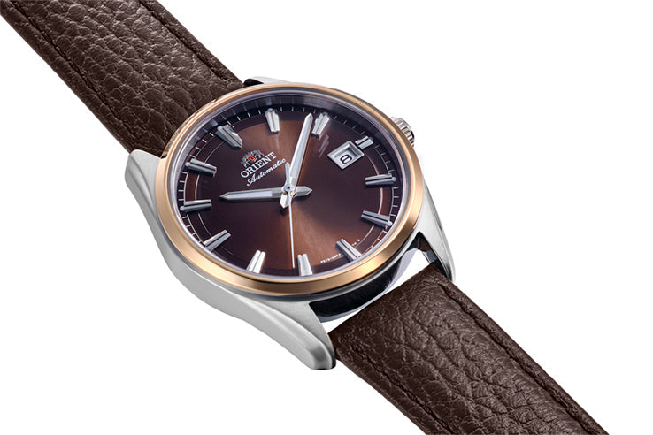 ORIENT Men's Stretto 38.5mm Automatic Watch RA-AC0R03Y Brown Leather image 1