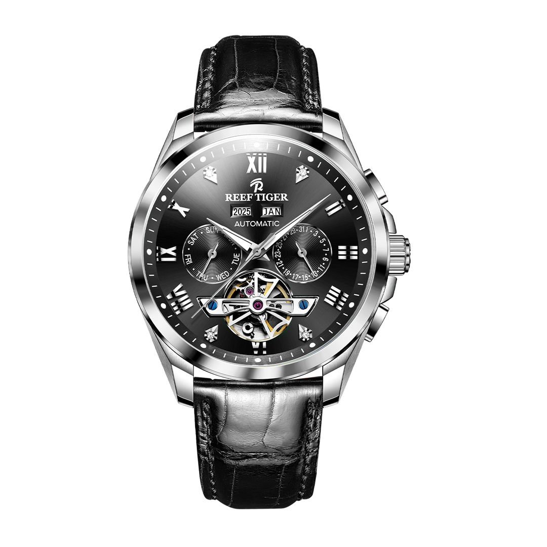 Reef Tiger Men's Classic Motion Day Date Automatic Watch RGA8235 - Leather image