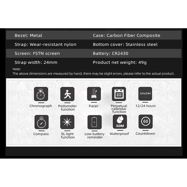NORTH EDGE Tactical Alps Watch Black Nylon image 15