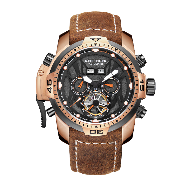 Reef Tiger Men's Aurora Transformers Skeleton Automatic Mechanical Watch image 0