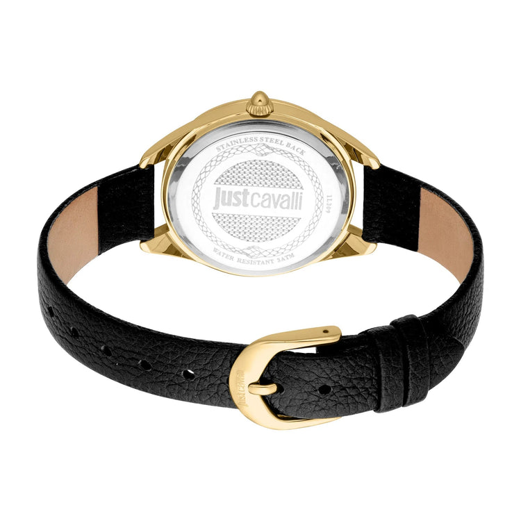 Just Cavalli Glam Chic Luna Leather Black YG Black image 1