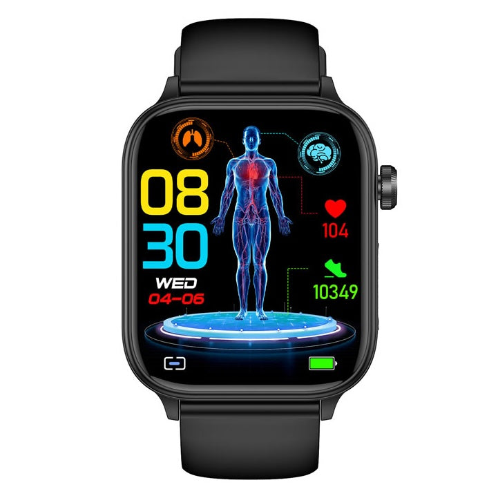 NORTH EDGE glucosmart Health Glucose Heart Smart Watch - Black Silicone image