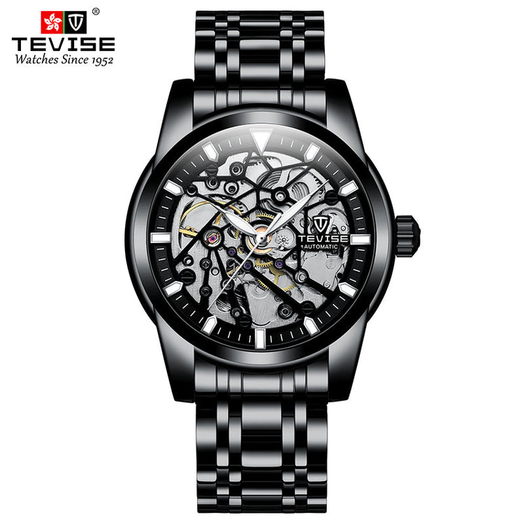 TEVISE Skeleton Classic II Steel Black Edition Watch image 1