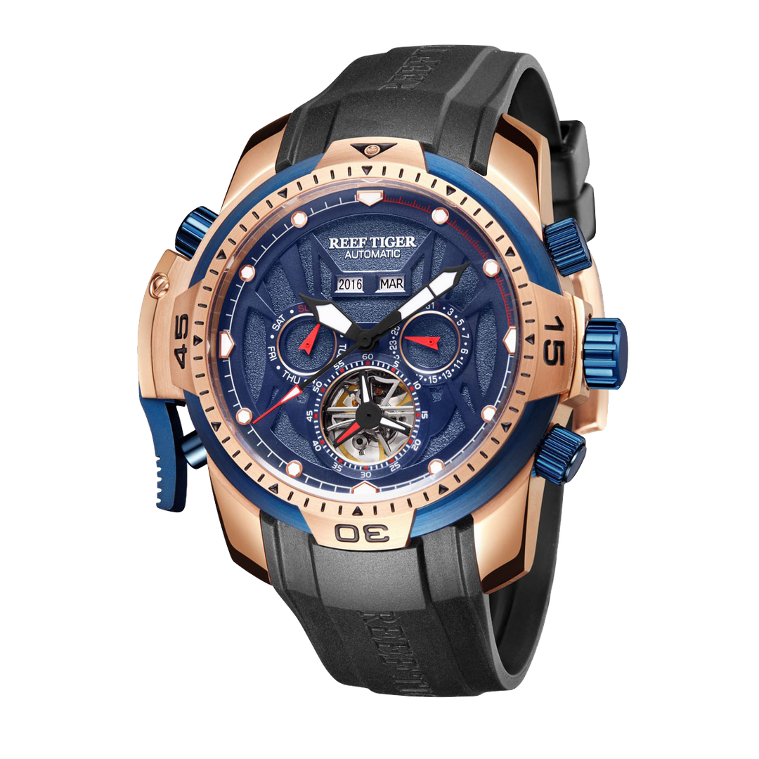 Reef Tiger Men's Aurora Transformers Skeleton Automatic Mechanical Watch image 11