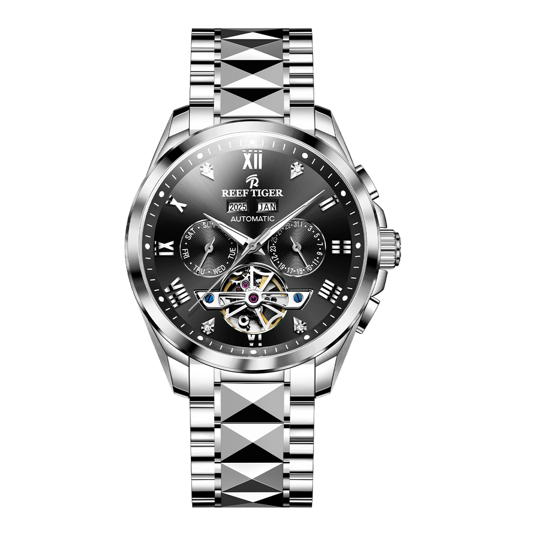 Reef Tiger Men's Classic Motion Day Date Automatic Watch RGA8235 - Steel image