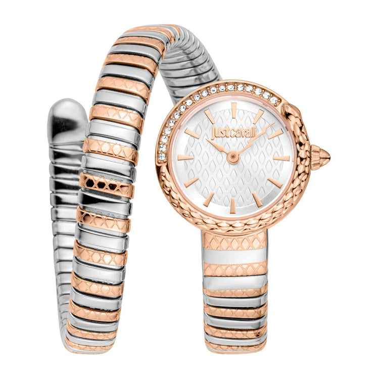 Just Cavalli Signature Snake Cerchio Snake Two Tones RG Silver Grey image 0
