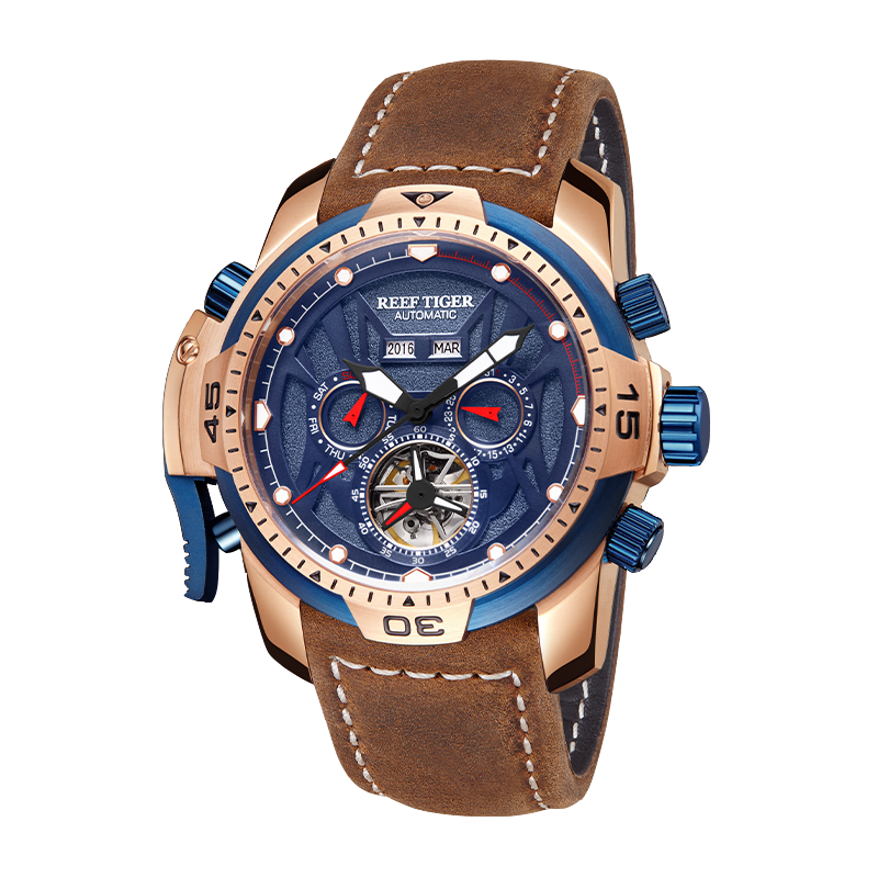 Reef Tiger Men's Aurora Transformers Skeleton Automatic Mechanical Watch image 9