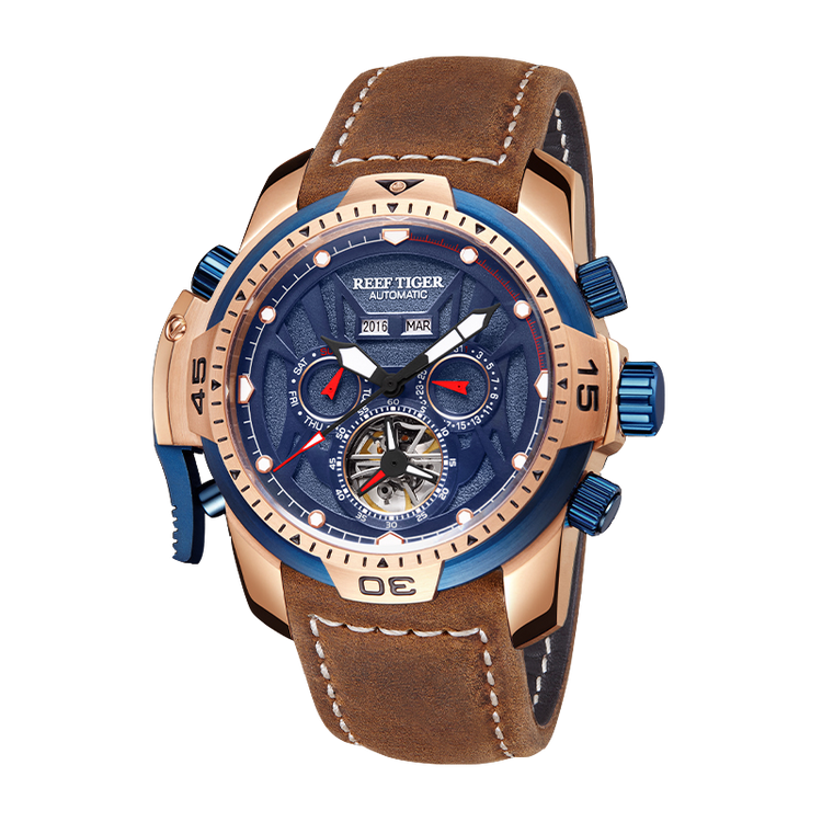 Reef Tiger Men's Aurora Transformers Skeleton Automatic Mechanical Watch image 9