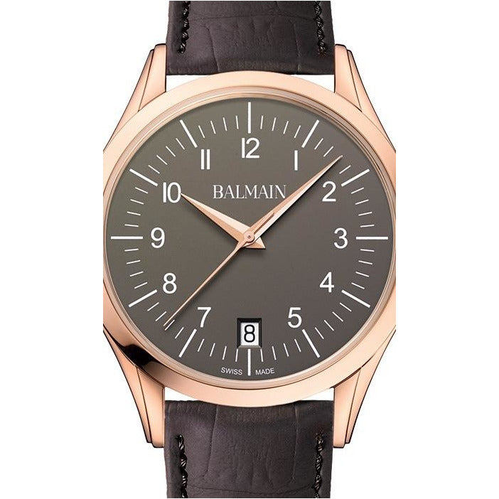 BALMAIN Classic R Gent Leather Brown Rose Gold Watch
