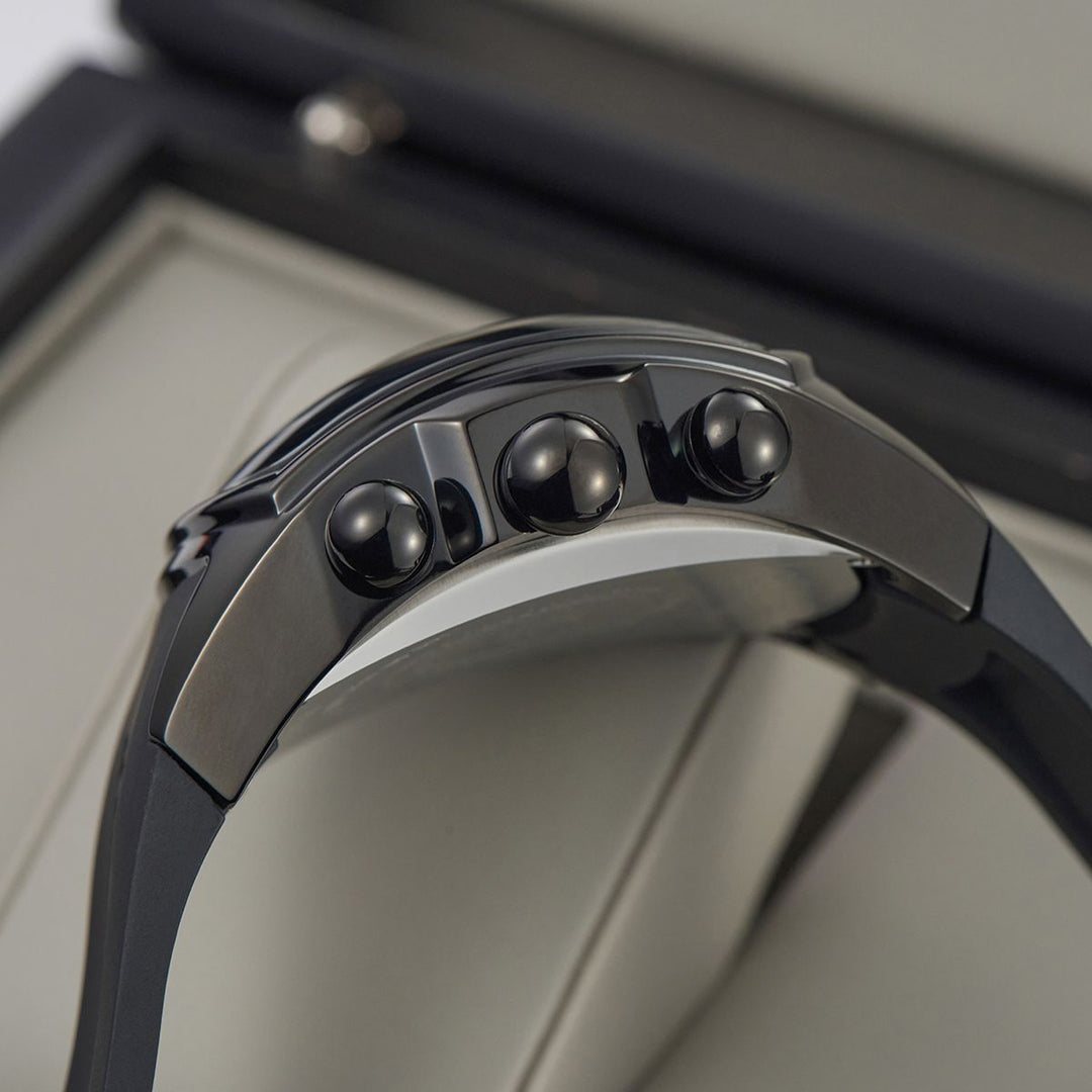 Reef Tiger Aurora Tank VK Quartz Chronograph Sport Black PVD Dial Watch image 1