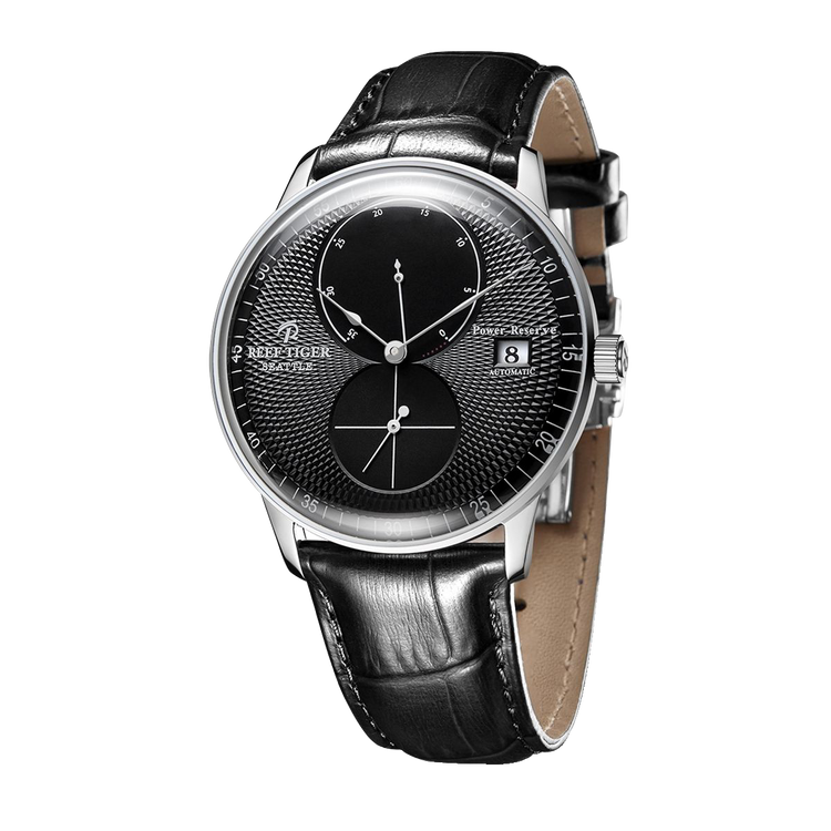 Reef Tiger Men's Seattle Navy 1 Series Automatic Watch - Leather image