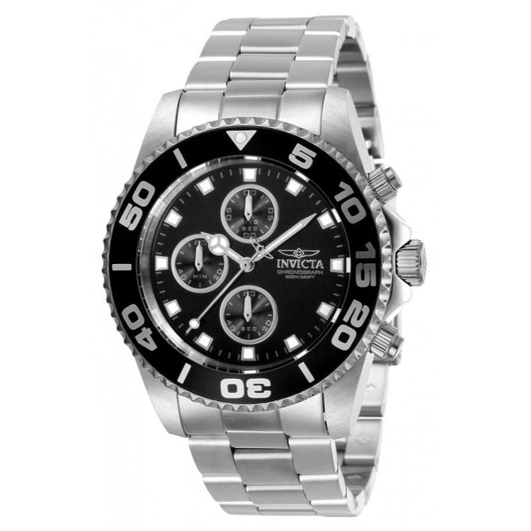 INVICTA Men's Pro Diver Chronograph 43mm Watch Silver/Black image 0