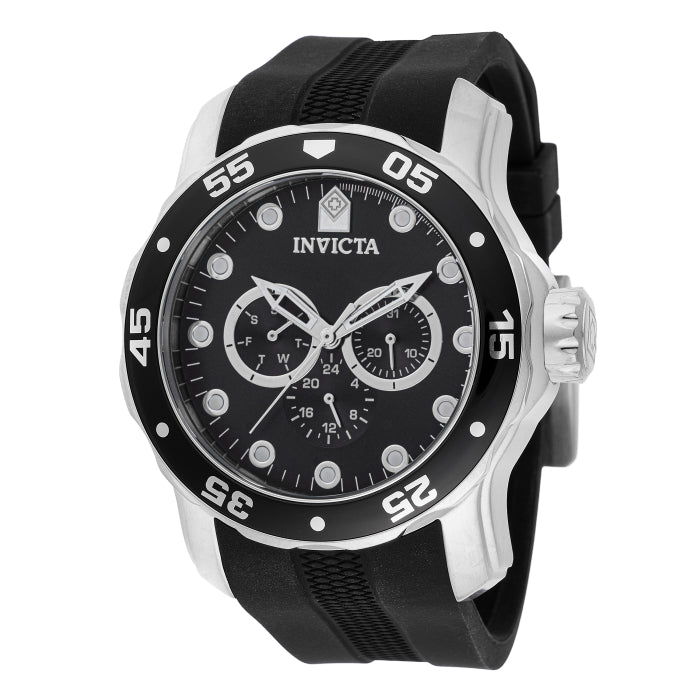 INVICTA Men's Pro Diver Colossus 48mm Chronograph Silicone Watch Silver/Black image 0