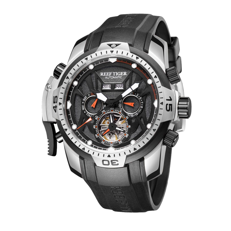 Reef Tiger Men's Aurora Transformers Skeleton Automatic Mechanical Watch image 8