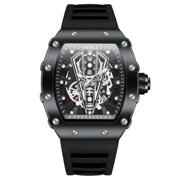 ONOLA Sir V Quartz Watch - Black / Black image
