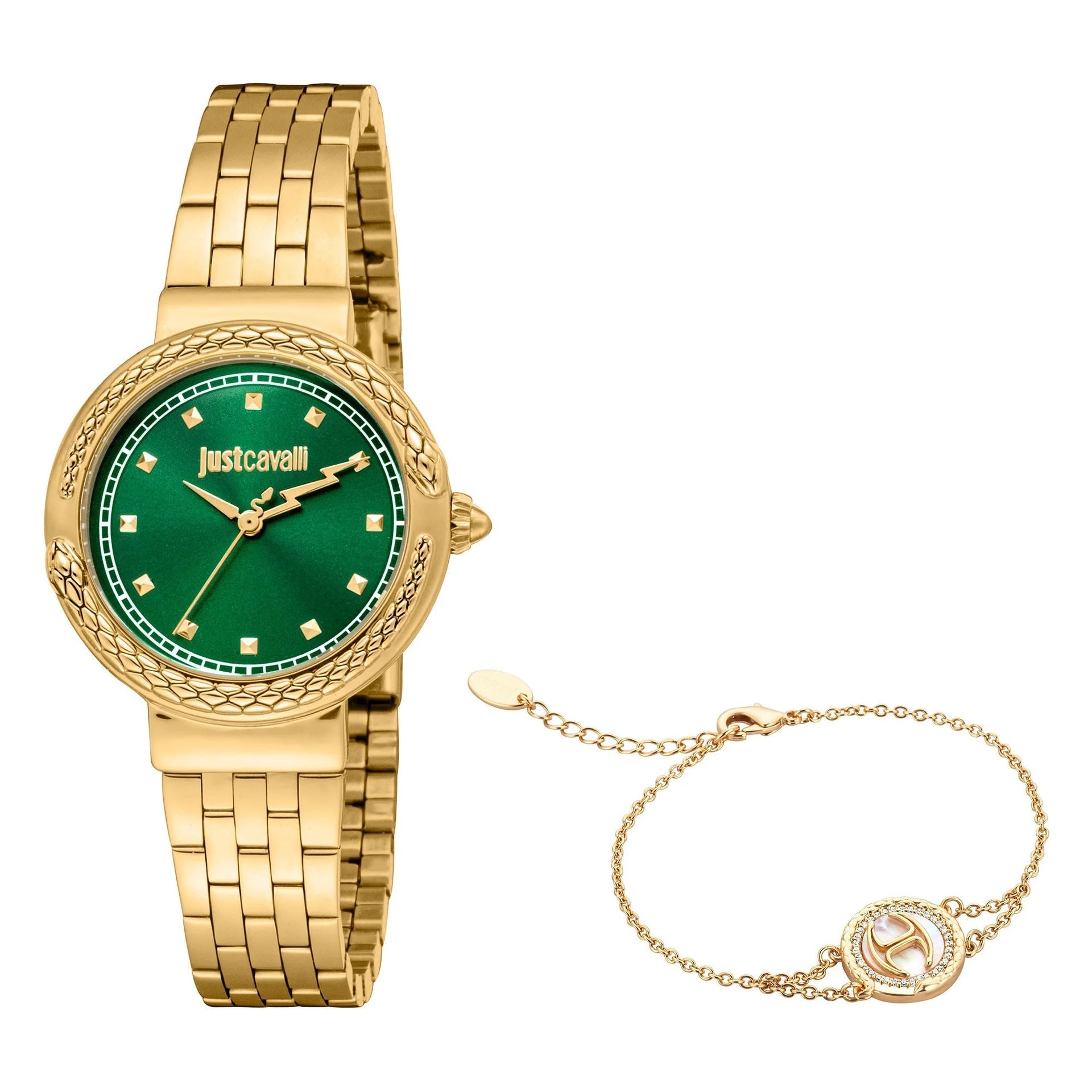 Just Cavalli SET Brave Snake Yellow Gold Green image 0
