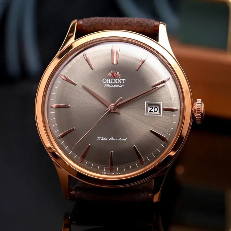 ORIENT Men's Automatic Bambino Leather Watch RA-AC0P04Y image 1