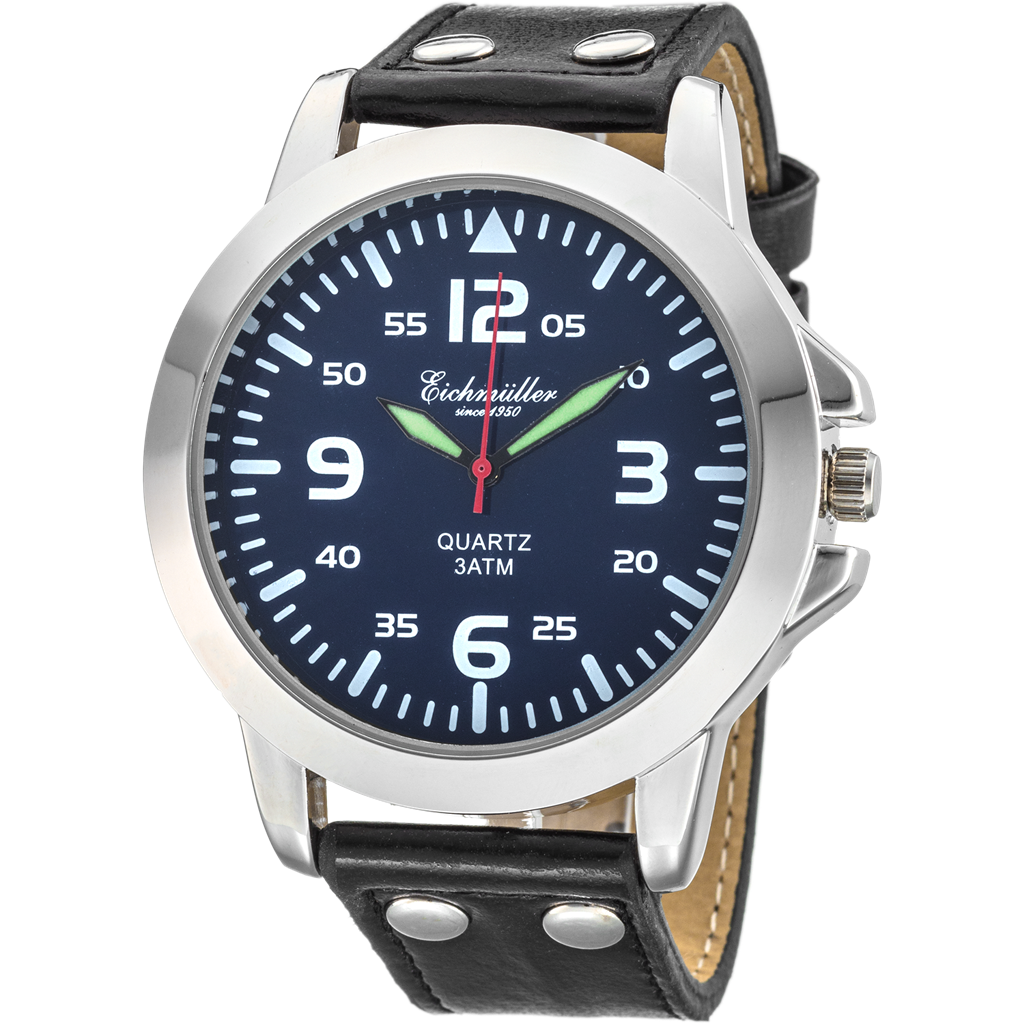 EICHMULLER since 1950 Men's 47mm Eichmüller Watch Silver/Blue/Black image 0