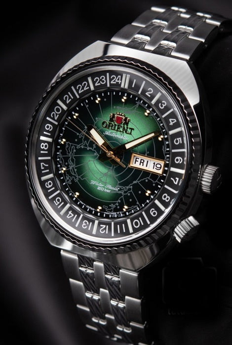 ORIENT Men's Revival World Map Automatic Watch RA-AA0E02E image 2