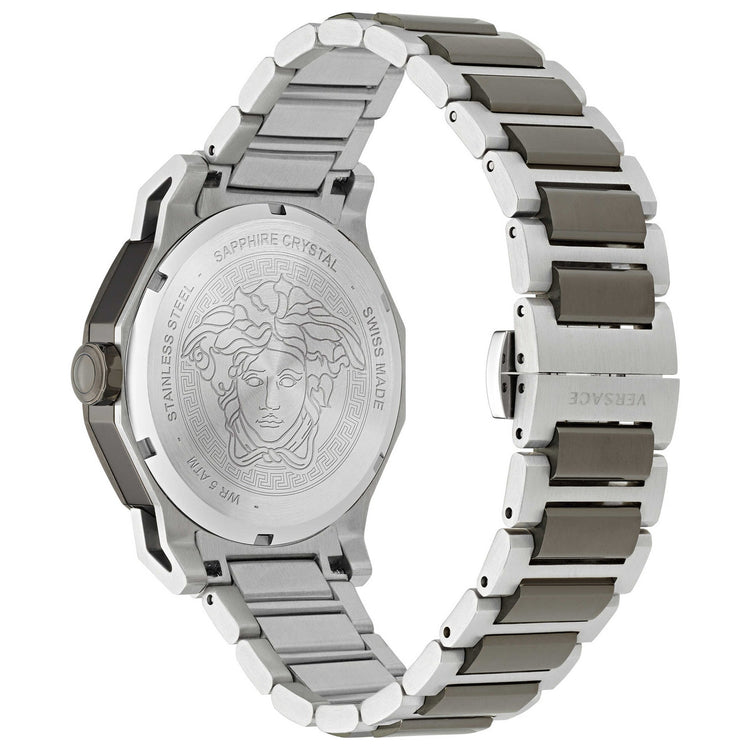 Versace Women's Medusa Deco Purple Silver Quartz Watch image 2