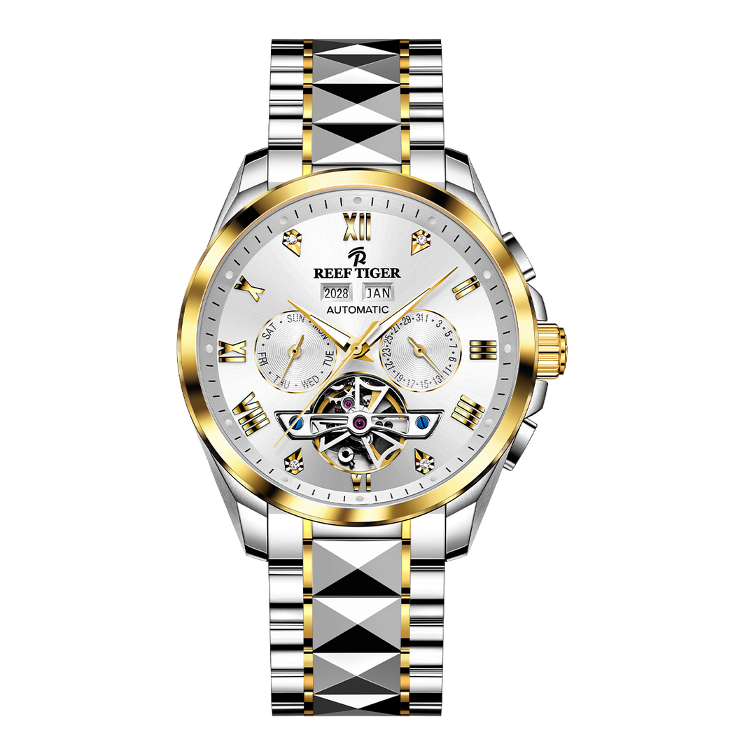 Reef Tiger Men's Classic Motion Day Date Automatic Watch RGA8235 - Steel image
