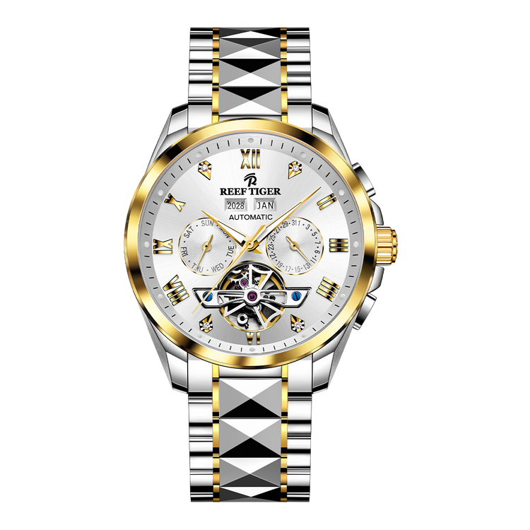 Reef Tiger Men's Classic Motion Day Date Automatic Watch RGA8235 - Steel image