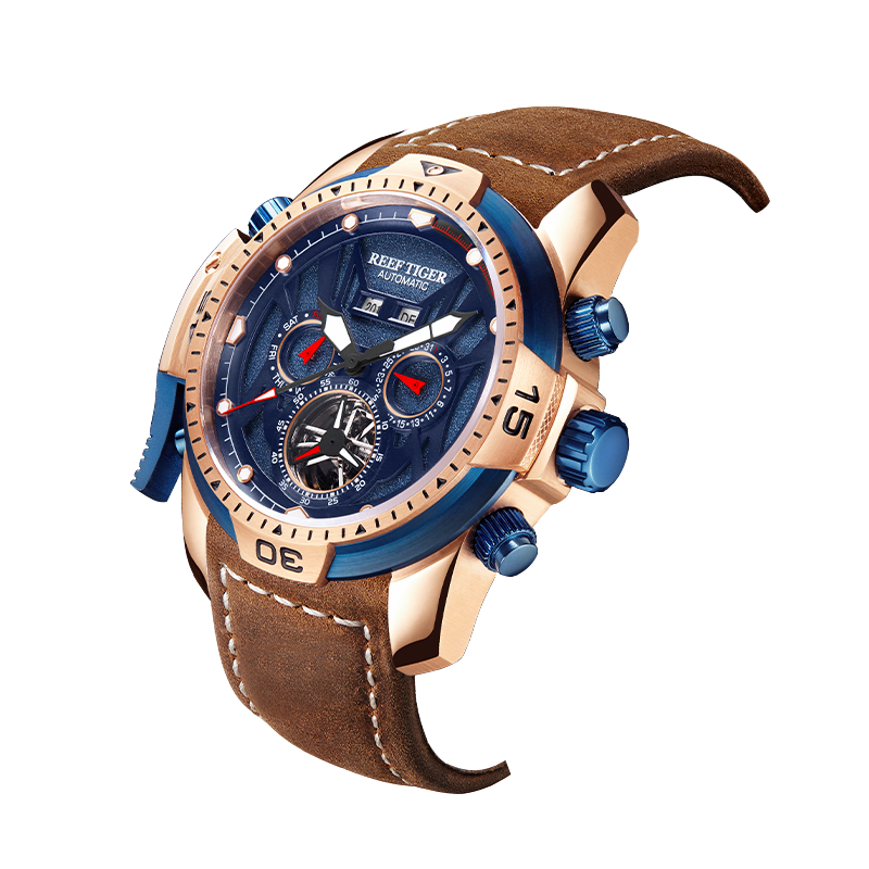 Reef Tiger Men's Aurora Transformers Skeleton Automatic Mechanical Watch image 1