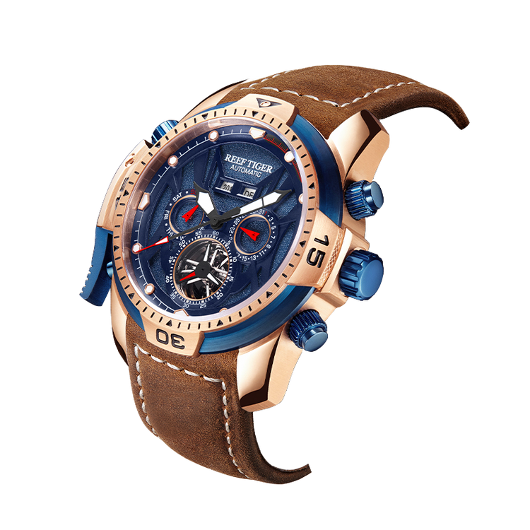 Reef Tiger Men's Aurora Transformers Skeleton Automatic Mechanical Watch image 1