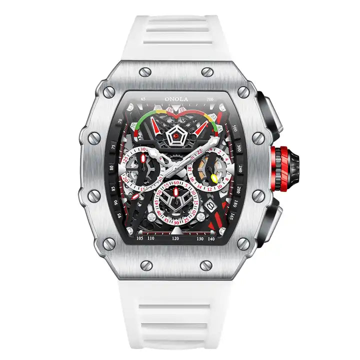 ONOLA Avantgarde McLaren Quartz Chronograph Watch - Silver / White image