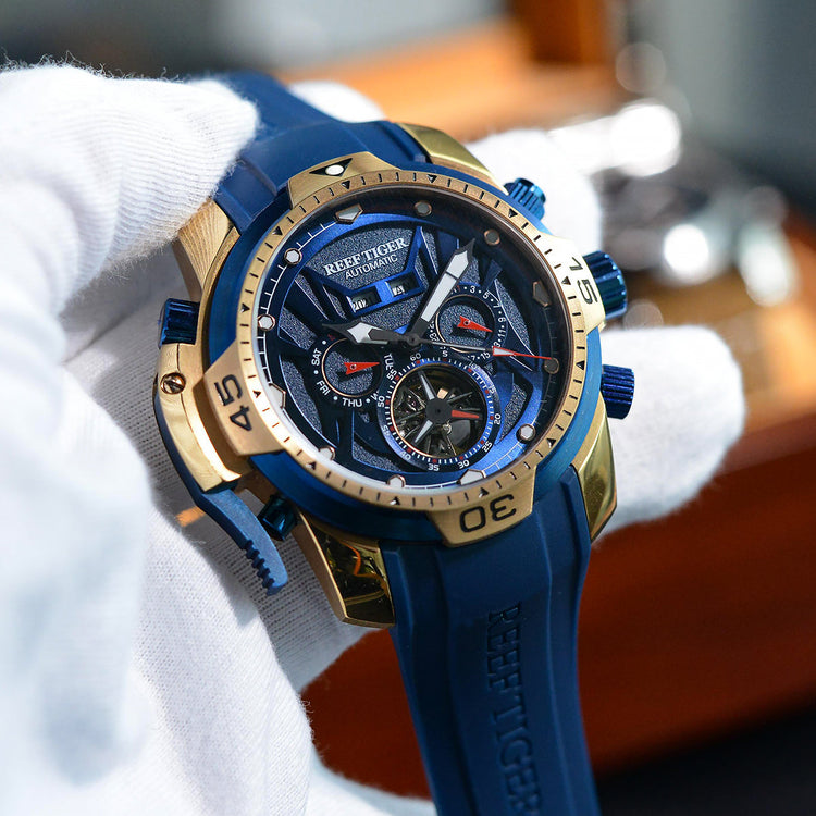 Reef Tiger Men's Aurora Transformers Skeleton Automatic Mechanical Watch image 8