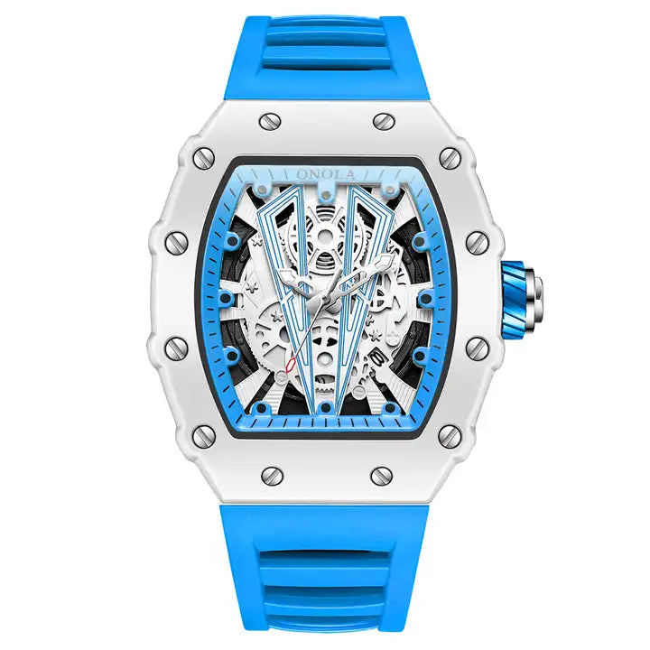 ONOLA Sir V Quartz Watch MILK - White / Blue image