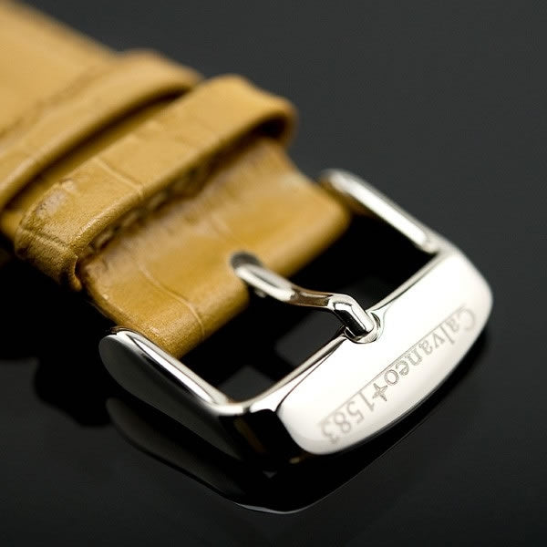 CALVANEO 1583 Men's Astonia Platin Whiskey Sunbrushed Automatikuhr Watch Watch