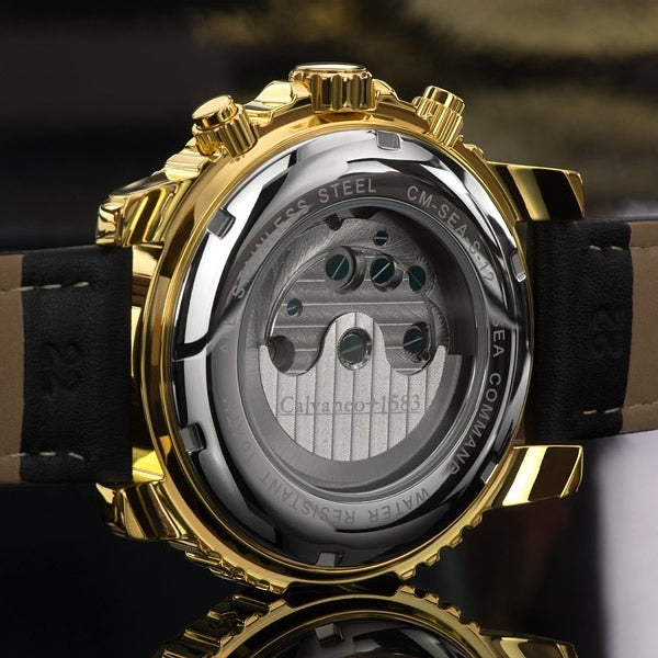 CALVANEO 1583 Sea Command Automatic Cream Watch