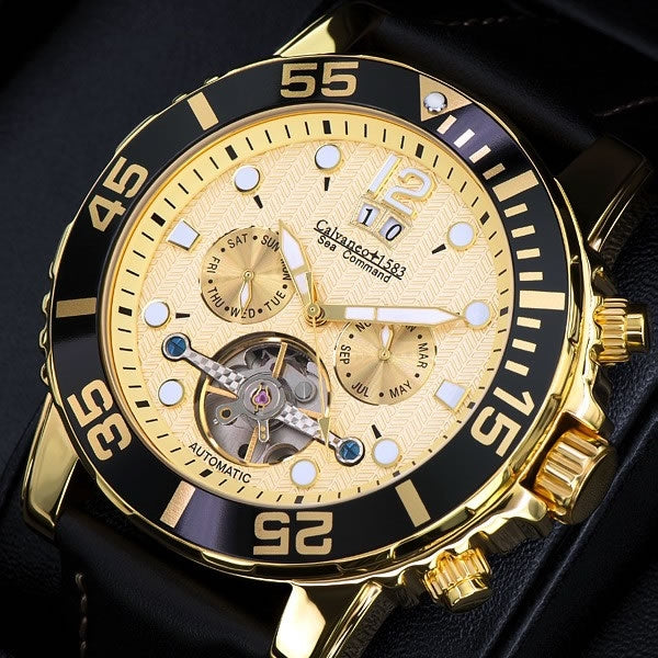 CALVANEO 1583 Sea Command Automatic Cream Watch