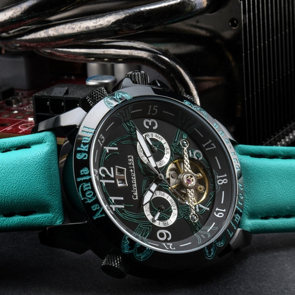 CALVANEO 1583 Skull Turquoise Limited Edition 500 Automatic Watch Watch