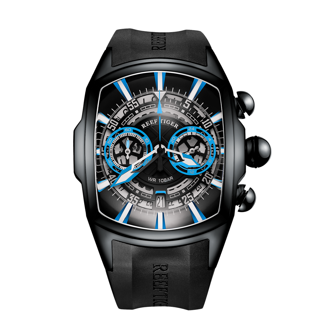Reef Tiger Aurora Tank VK Quartz Chronograph Sports Watch image 0