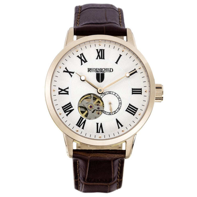 RIEDENSCHILD PRECISION INSTRUMENTS GERMANY Men's Automatic Reich Power Reserve Watch Gold/Brown image 0