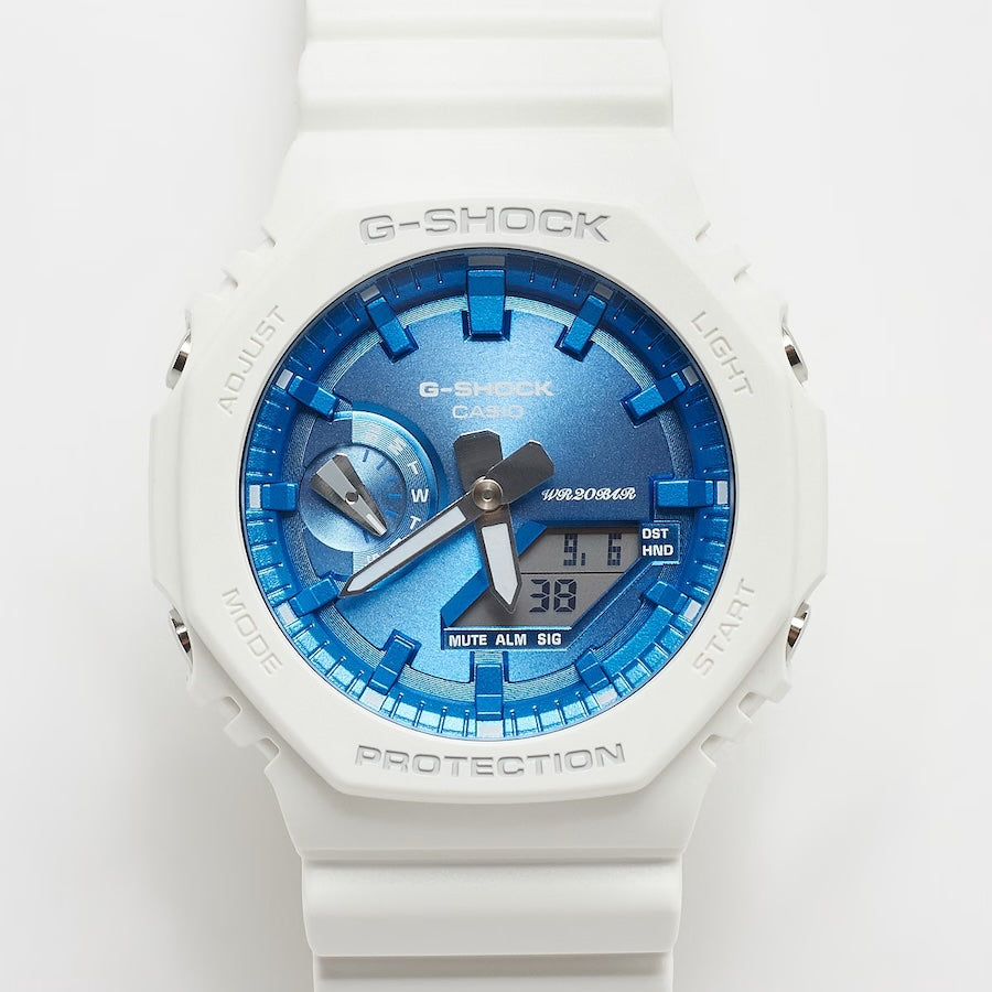 CASIO Men's G-Shock Watch GA-2100 Ice White