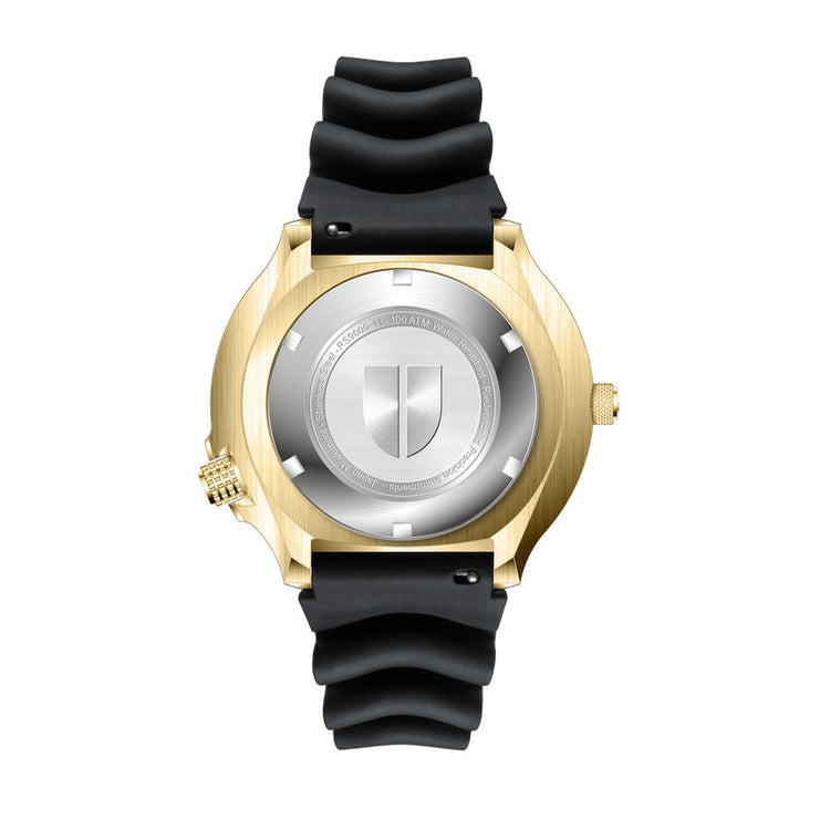 RIEDENSCHILD PRECISION INSRUMENTS GERMANY Divers Taucheruhr 1000m Helium Valve Watch Gold/Black image 5