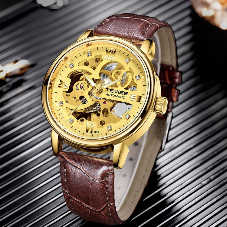 TEVISE Metropolis Leather Gold/Black Watch image 2