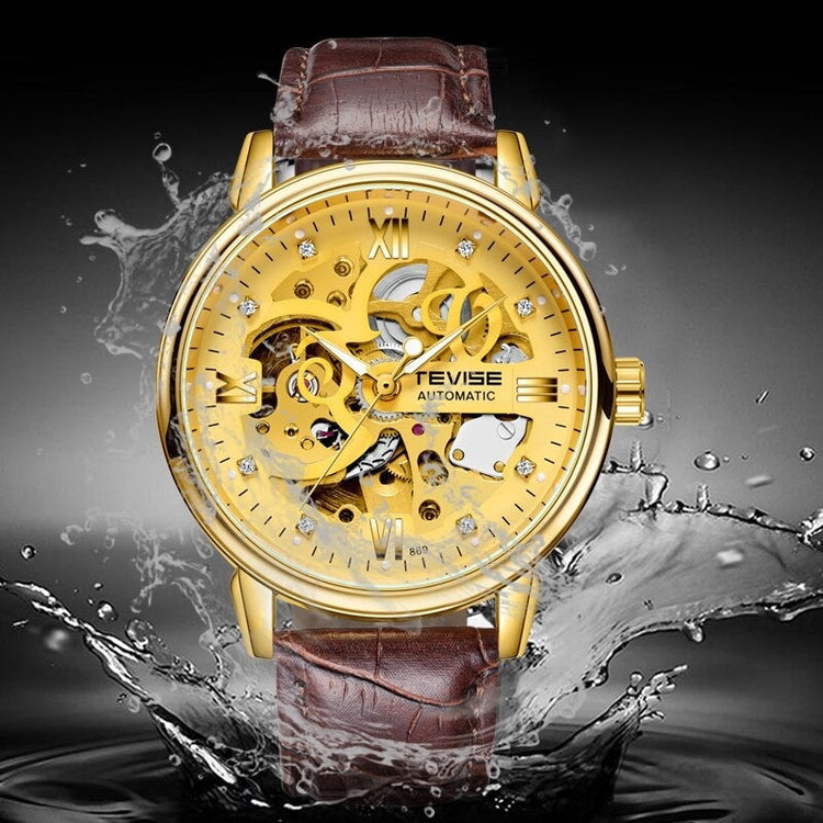TEVISE Metropolis Leather Gold/White Watch image 5
