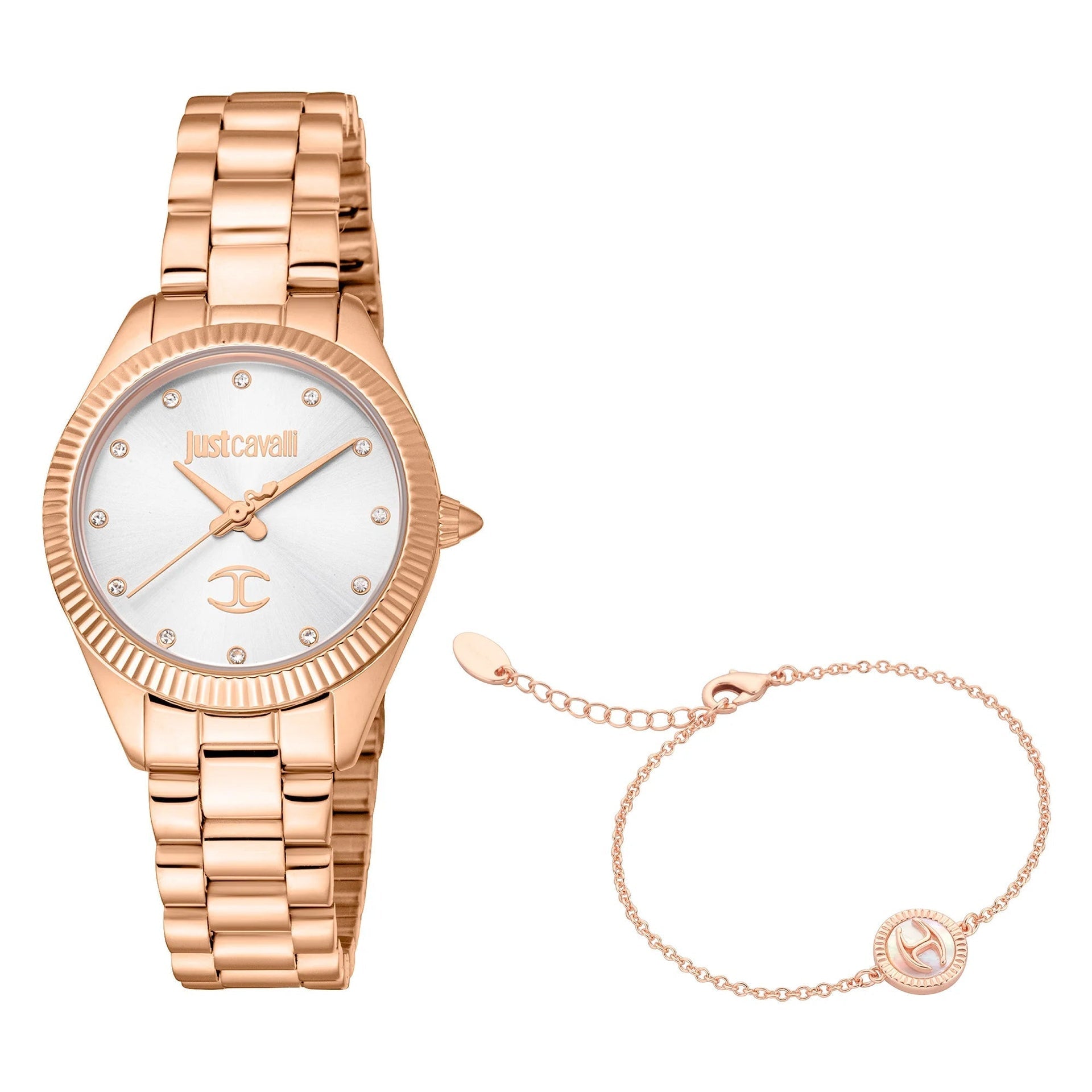 Just Cavalli Glam Chic Pacentro Yellow Gold Silver Grey image 0