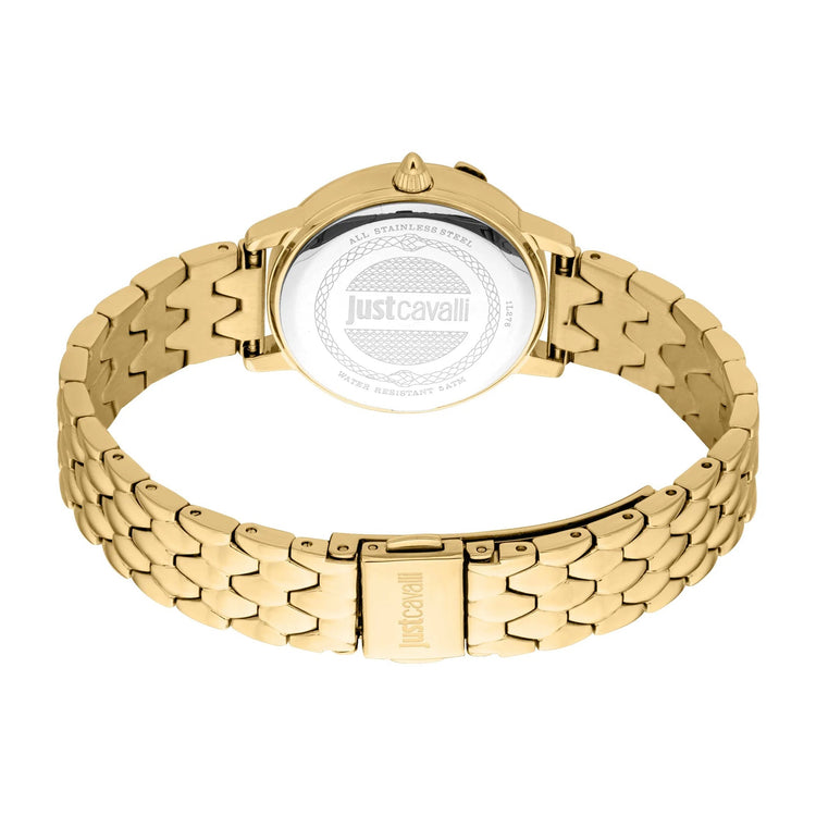 Just Cavalli Signature Snake Viperized Yellow Gold Turquoise image 1