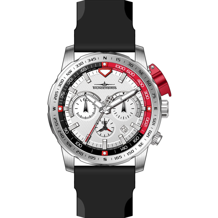 THUNDERBIRDS Aircraft Ejector Tachy Chronograph Silicone Strap Watch image 1